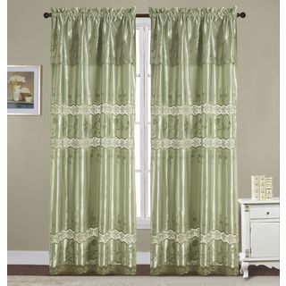 18 Attached Valance Gold RT Designers Collection Alisa Macrame Rod Pocket Curtain Panel 54 x 84 18 Attached Valance Gold RT Designers Collection Alisa Macrame Rod Pocket Curtain Panel 54 x 84